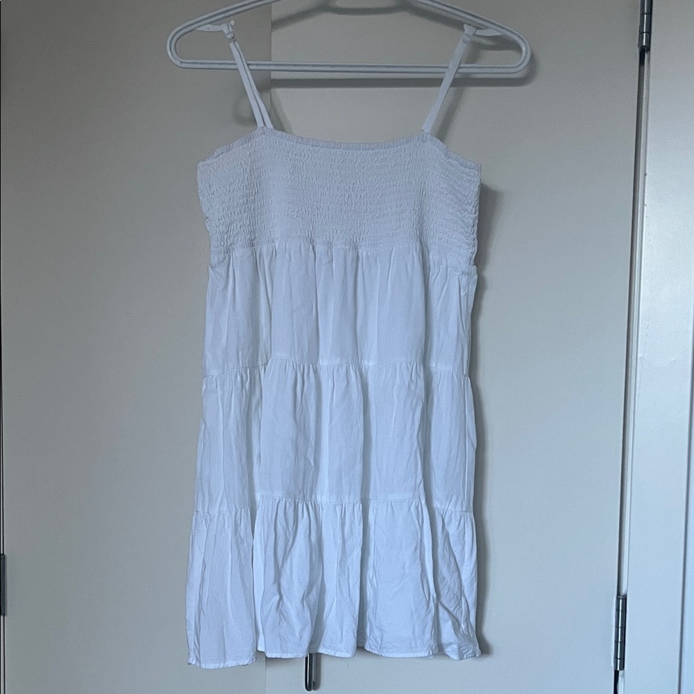 Oak & Fort White Sleeveless Tiered Dress
